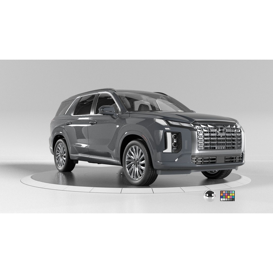 Hyundai Palisade 2024 3D Model – Photoreal SUV, Game-Ready Formats - View 4