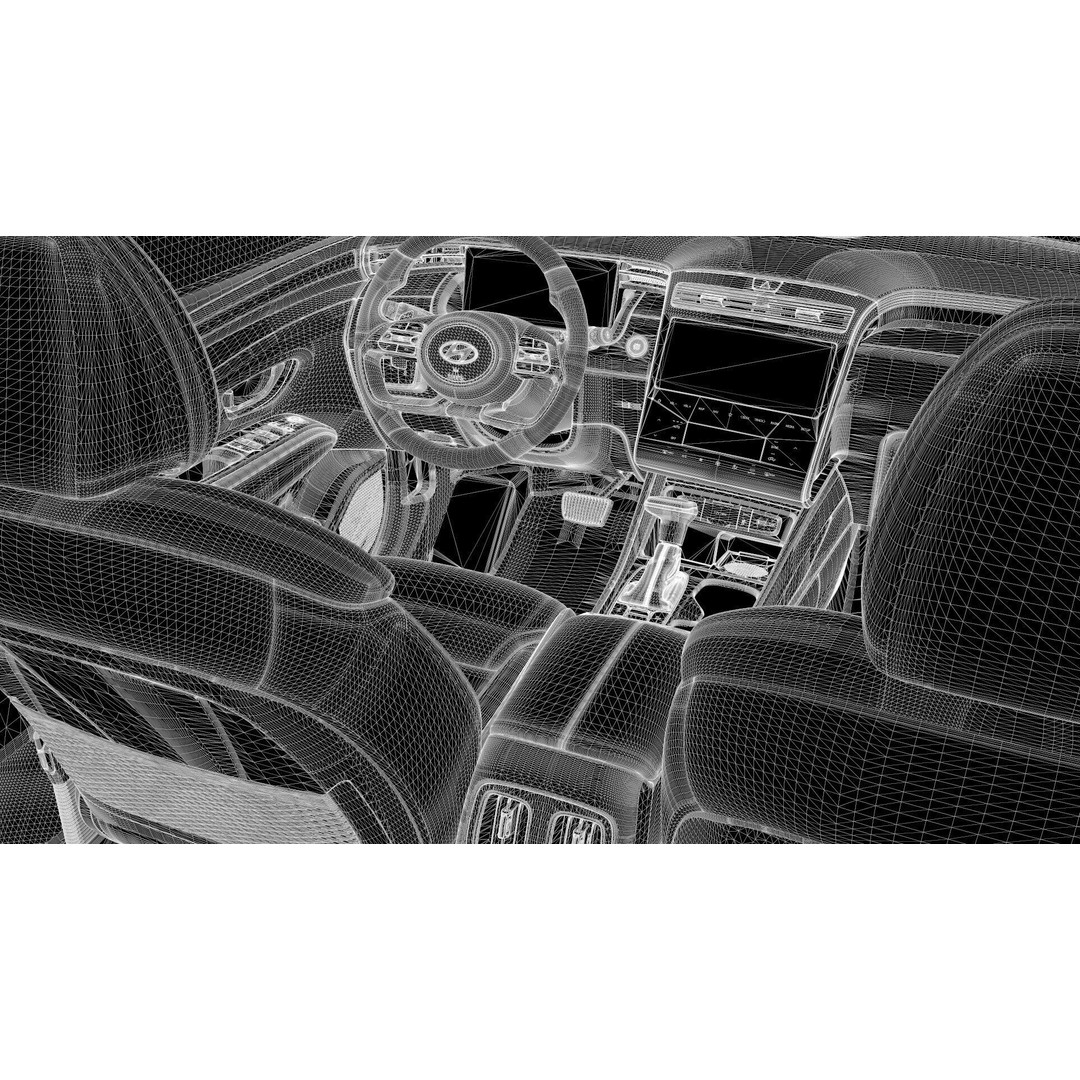 Hyundai Santa Cruz 2024 3D Model – High-Res Game Ready Asset, FBX, OBJ