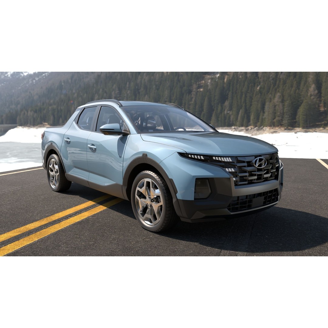 Hyundai Santa Cruz 2024 3D Model – High-Res Game Ready Asset, FBX, OBJ - View 10