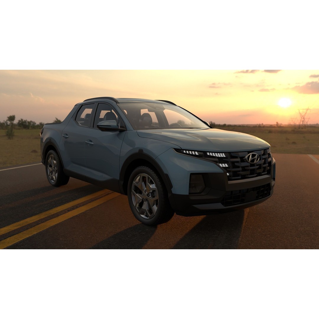 Hyundai Santa Cruz 2024 3D Model – High-Res Game Ready Asset, FBX, OBJ - View 11