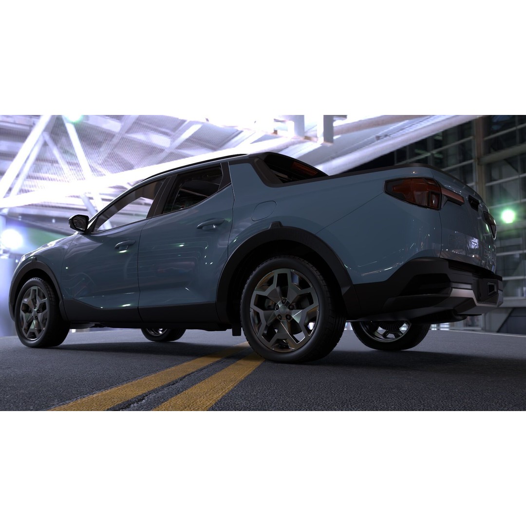 Hyundai Santa Cruz 2024 3D Model – High-Res Game Ready Asset, FBX, OBJ - View 12