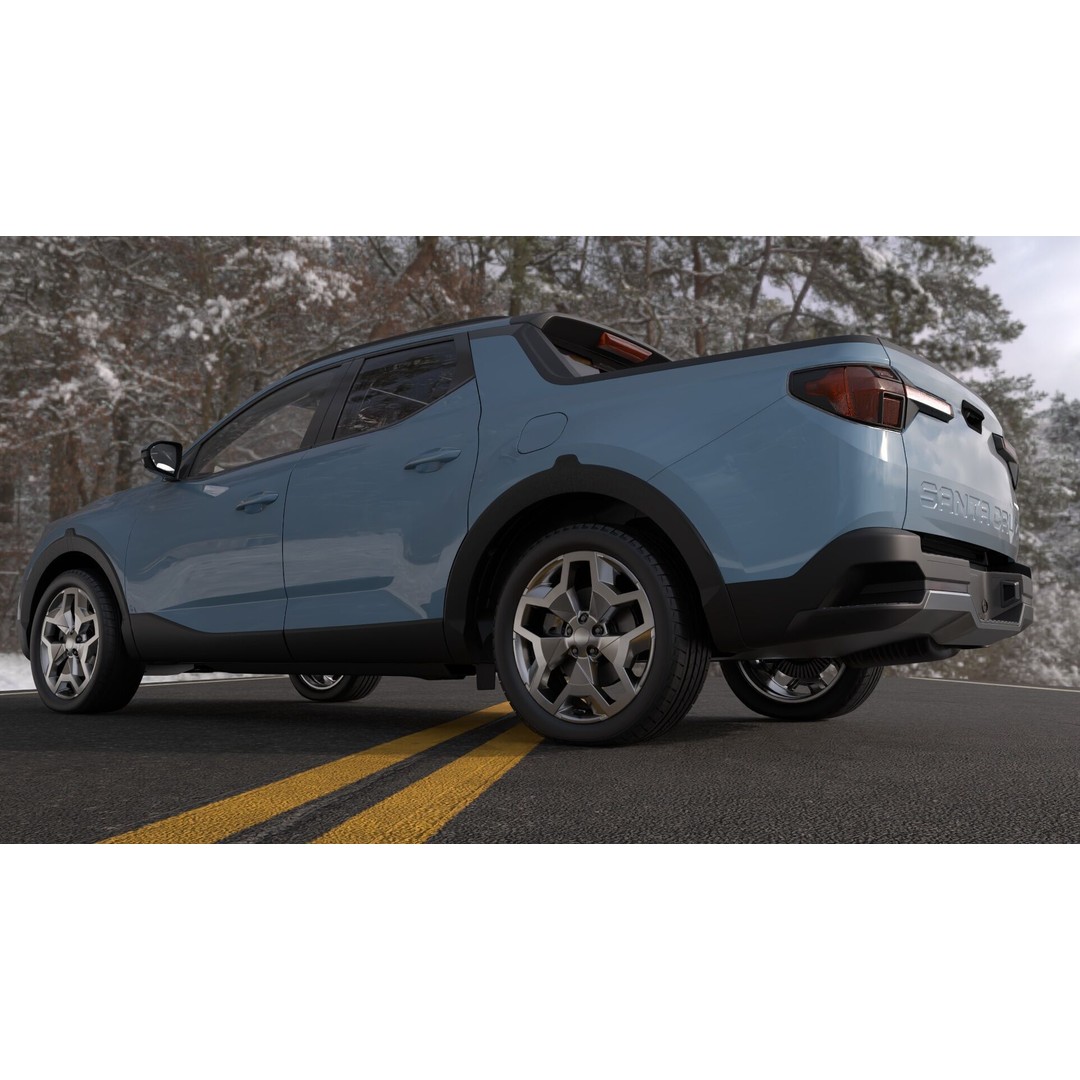 Hyundai Santa Cruz 2024 3D Model – High-Res Game Ready Asset, FBX, OBJ - View 13