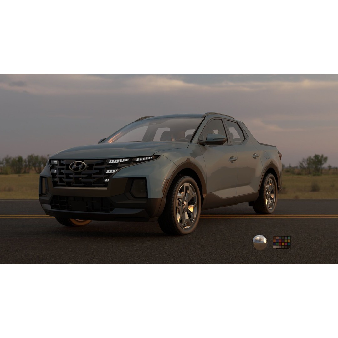 Hyundai Santa Cruz 2024 3D Model – High-Res Game Ready Asset, FBX, OBJ - View 18