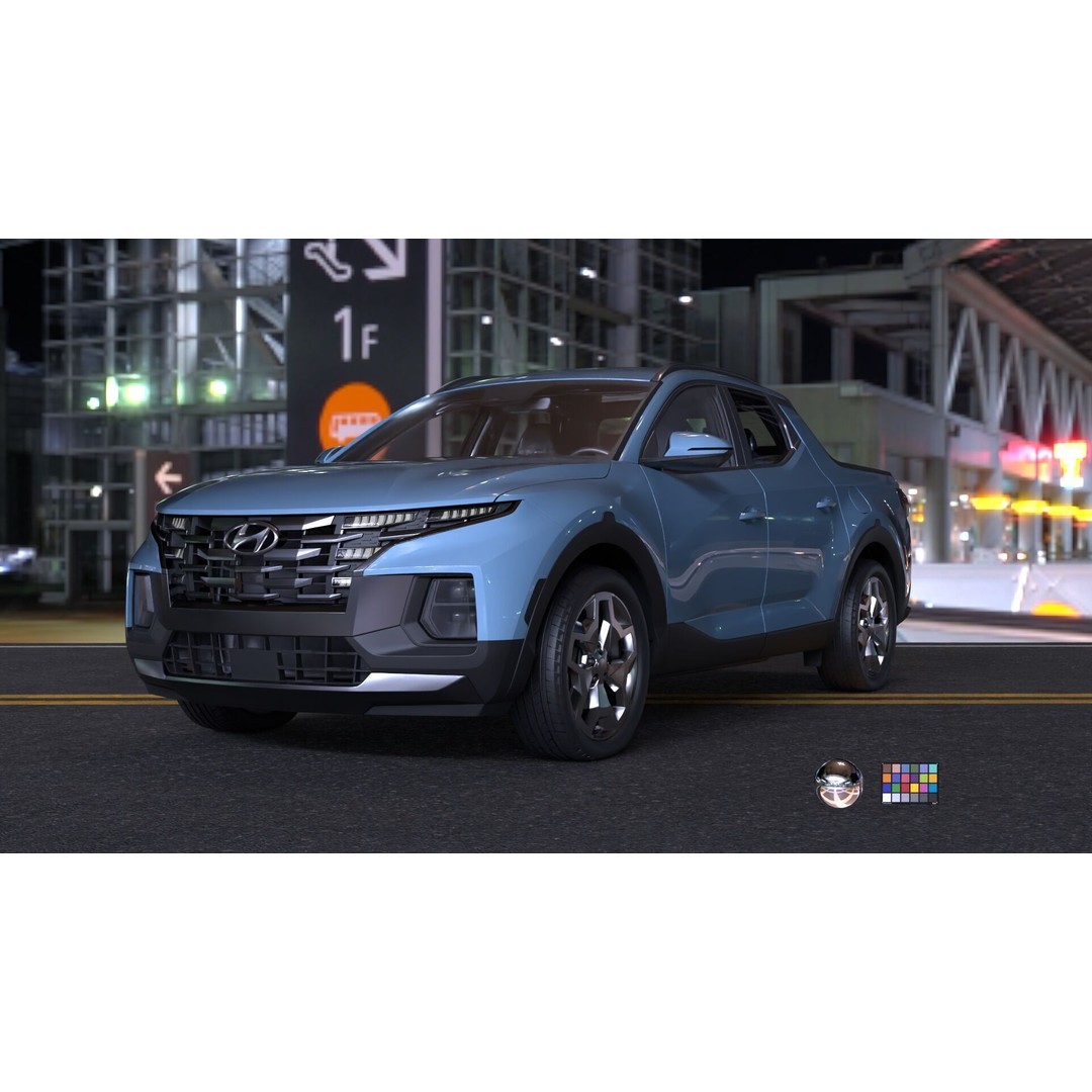 Hyundai Santa Cruz 2024 3D Model – High-Res Game Ready Asset, FBX, OBJ - View 19