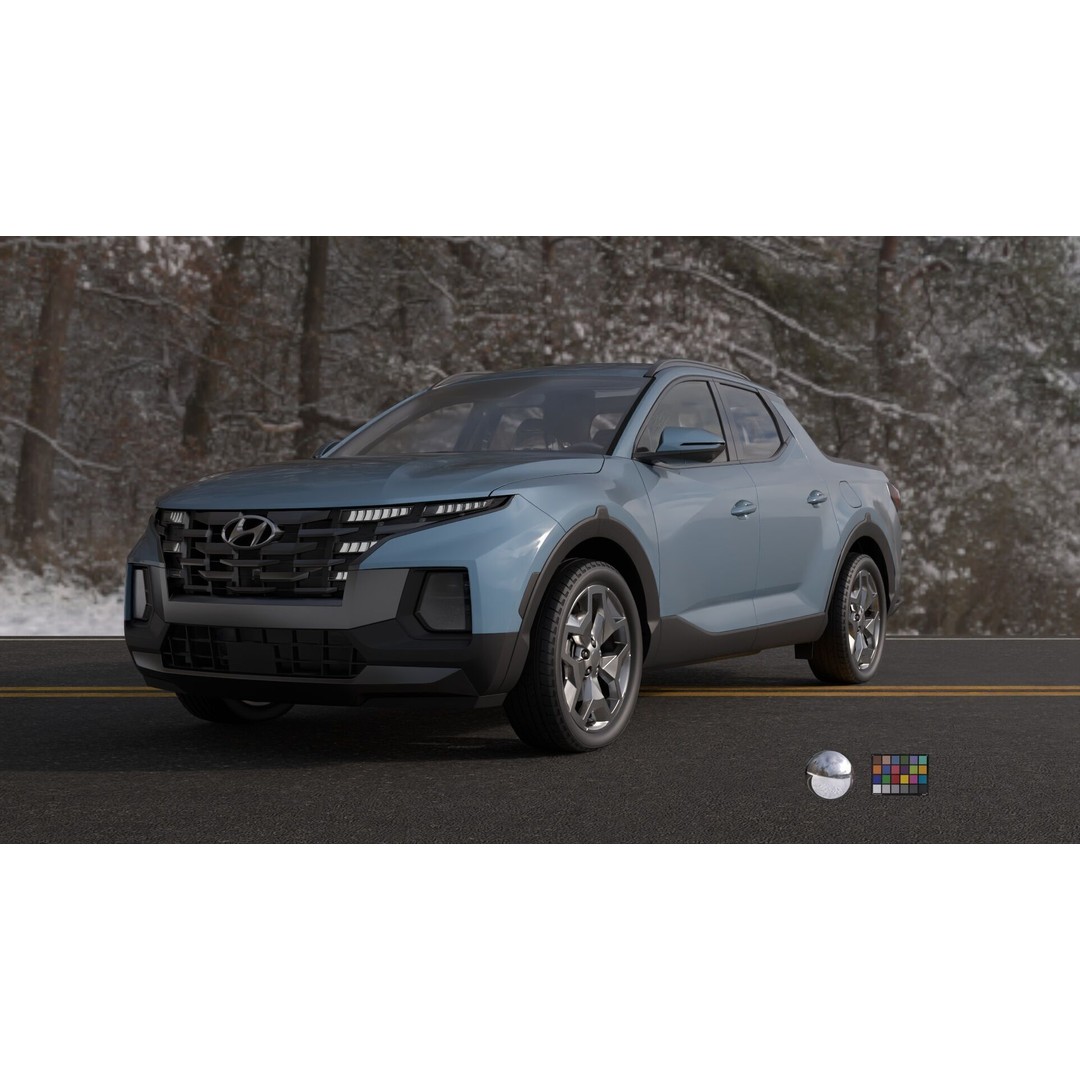 Hyundai Santa Cruz 2024 3D Model – High-Res Game Ready Asset, FBX, OBJ - View 20