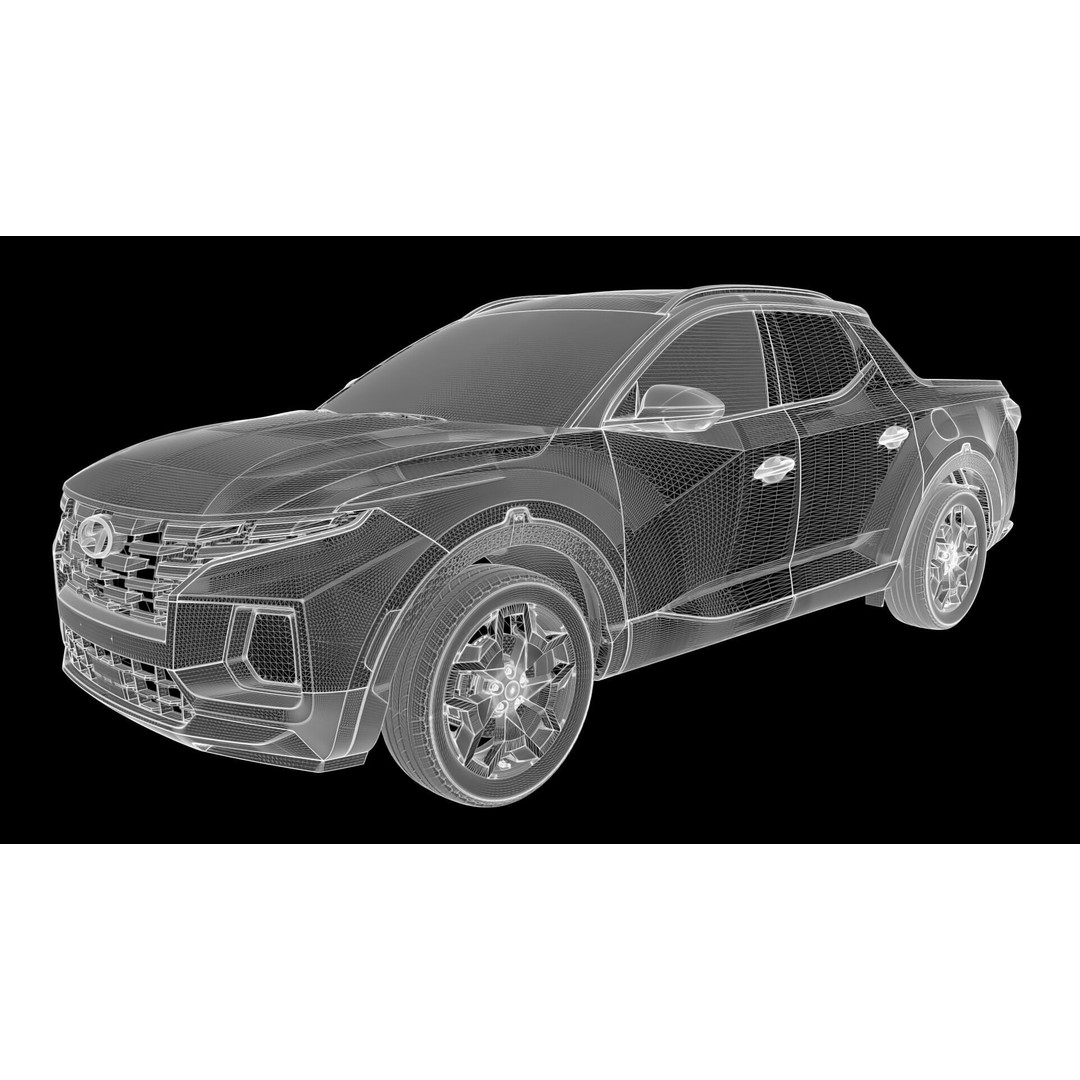 Hyundai Santa Cruz 2024 3D Model – High-Res Game Ready Asset, FBX, OBJ - View 24