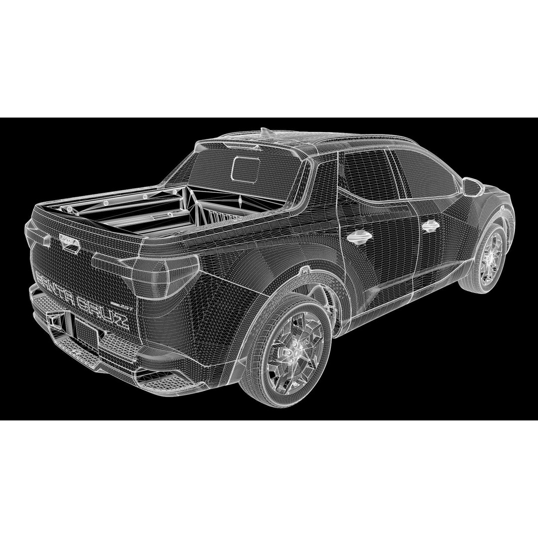 Hyundai Santa Cruz 2024 3D Model – High-Res Game Ready Asset, FBX, OBJ - View 25