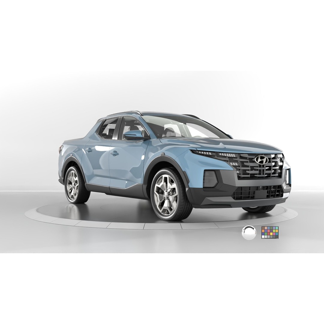 Hyundai Santa Cruz 2024 3D Model – High-Res Game Ready Asset, FBX, OBJ - View 3