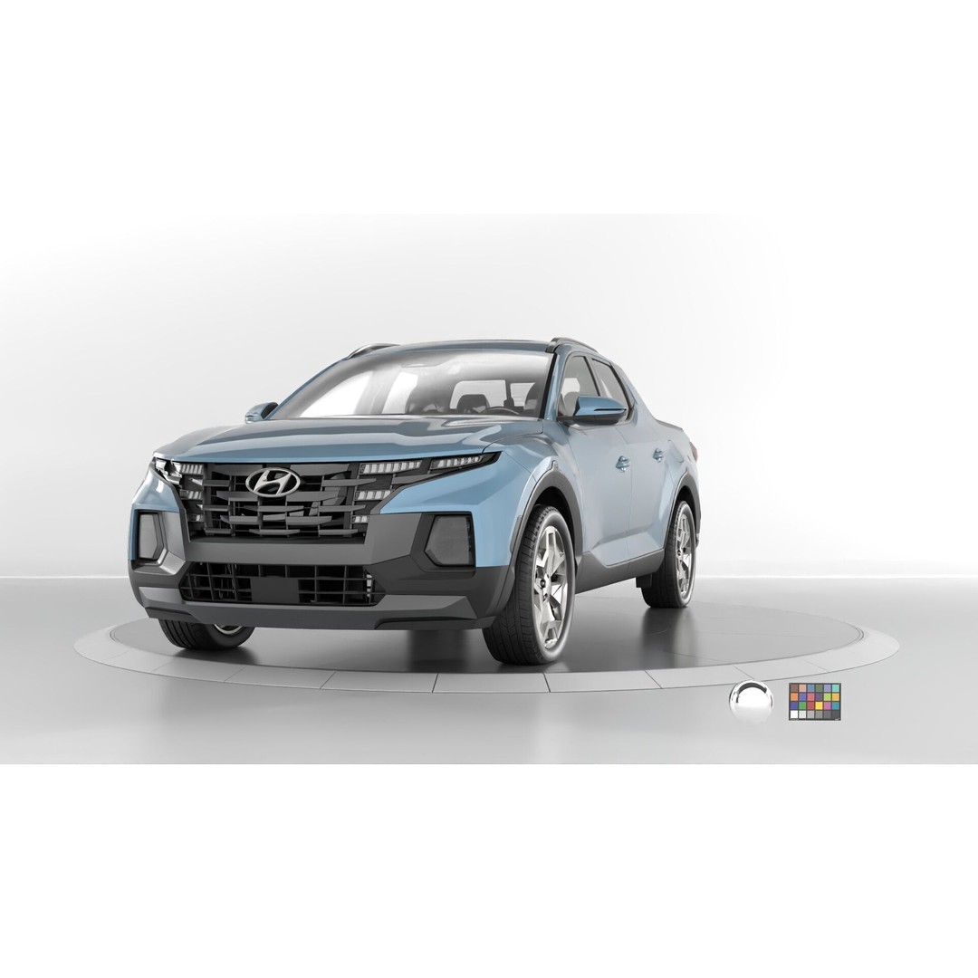 Hyundai Santa Cruz 2024 3D Model – High-Res Game Ready Asset, FBX, OBJ - View 4