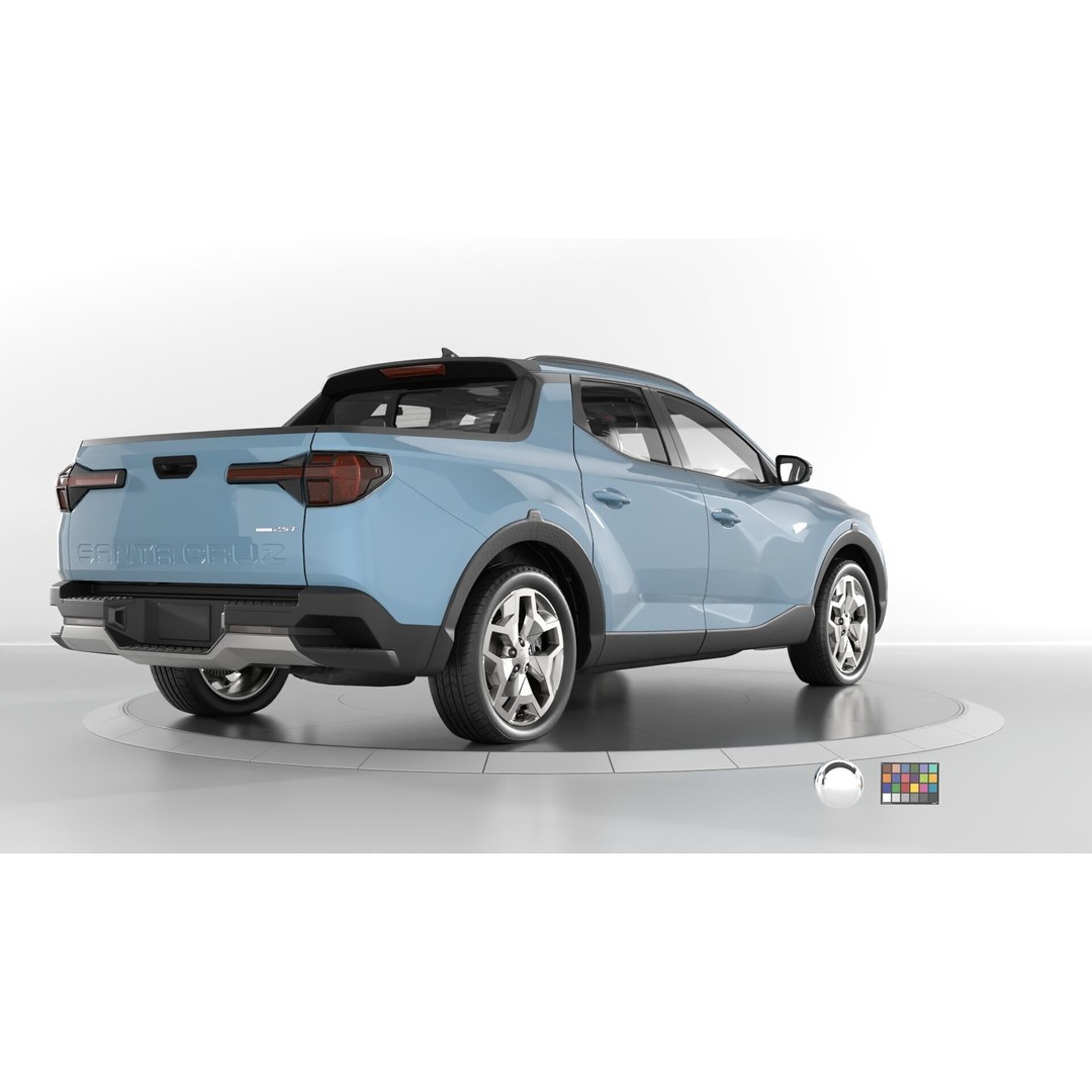 Hyundai Santa Cruz 2024 3D Model – High-Res Game Ready Asset, FBX, OBJ - View 5