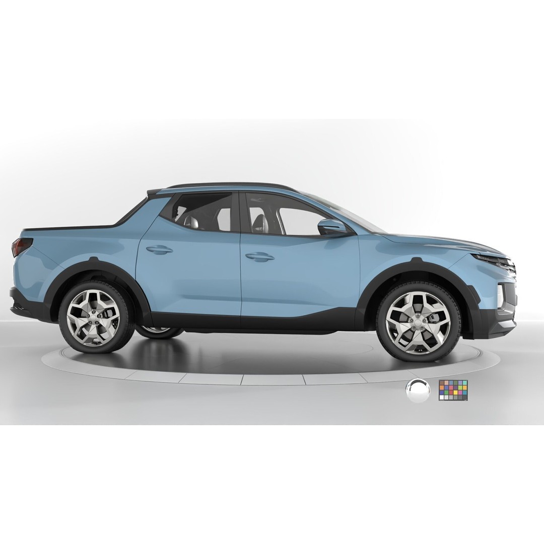Hyundai Santa Cruz 2024 3D Model – High-Res Game Ready Asset, FBX, OBJ - View 6