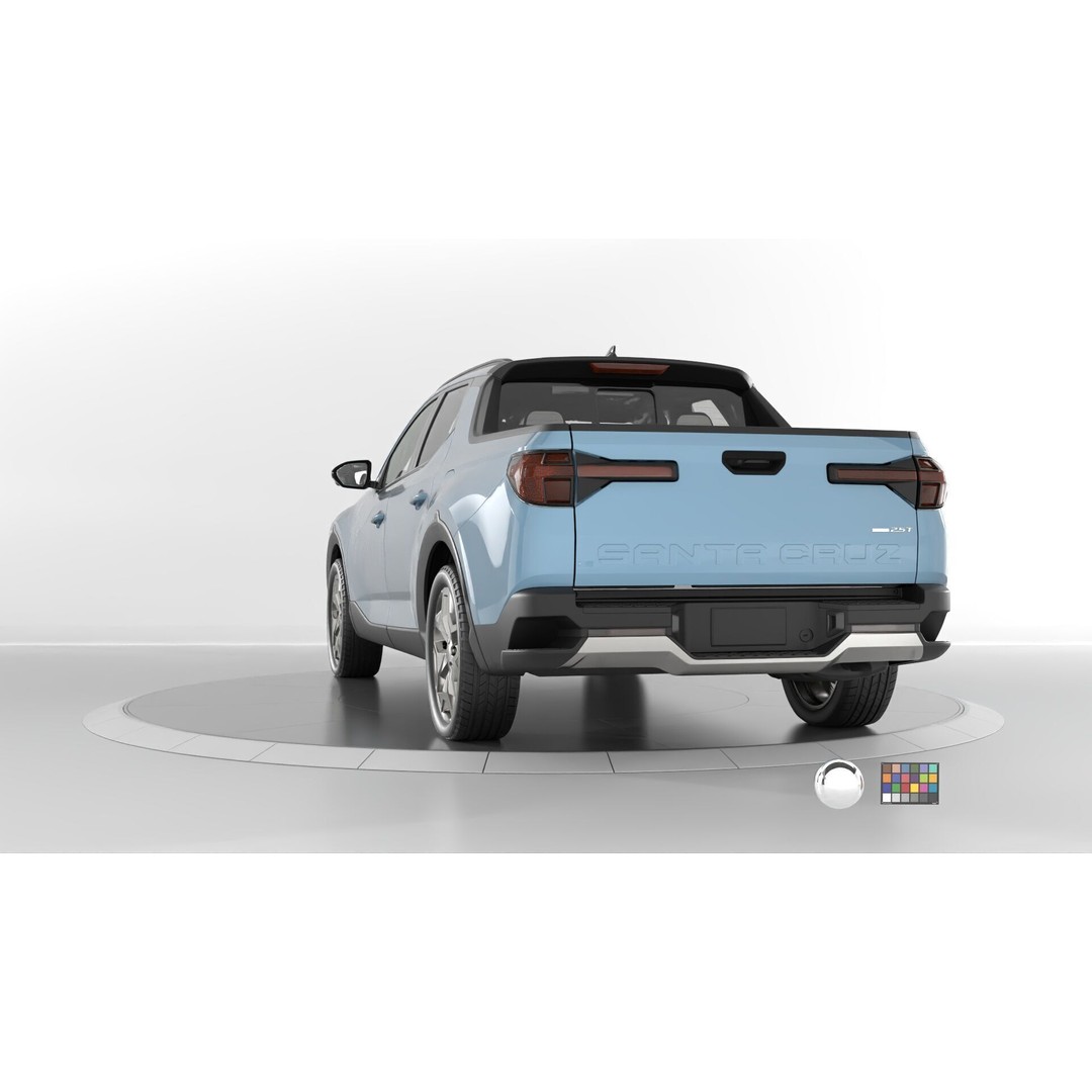 Hyundai Santa Cruz 2024 3D Model – High-Res Game Ready Asset, FBX, OBJ - View 7