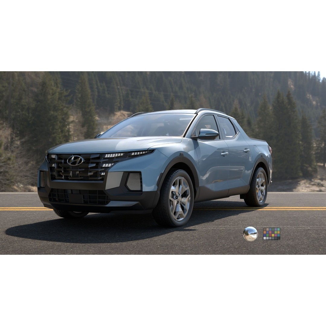 Hyundai Santa Cruz 2024 3D Model – High-Res Game Ready Asset, FBX, OBJ - View 8