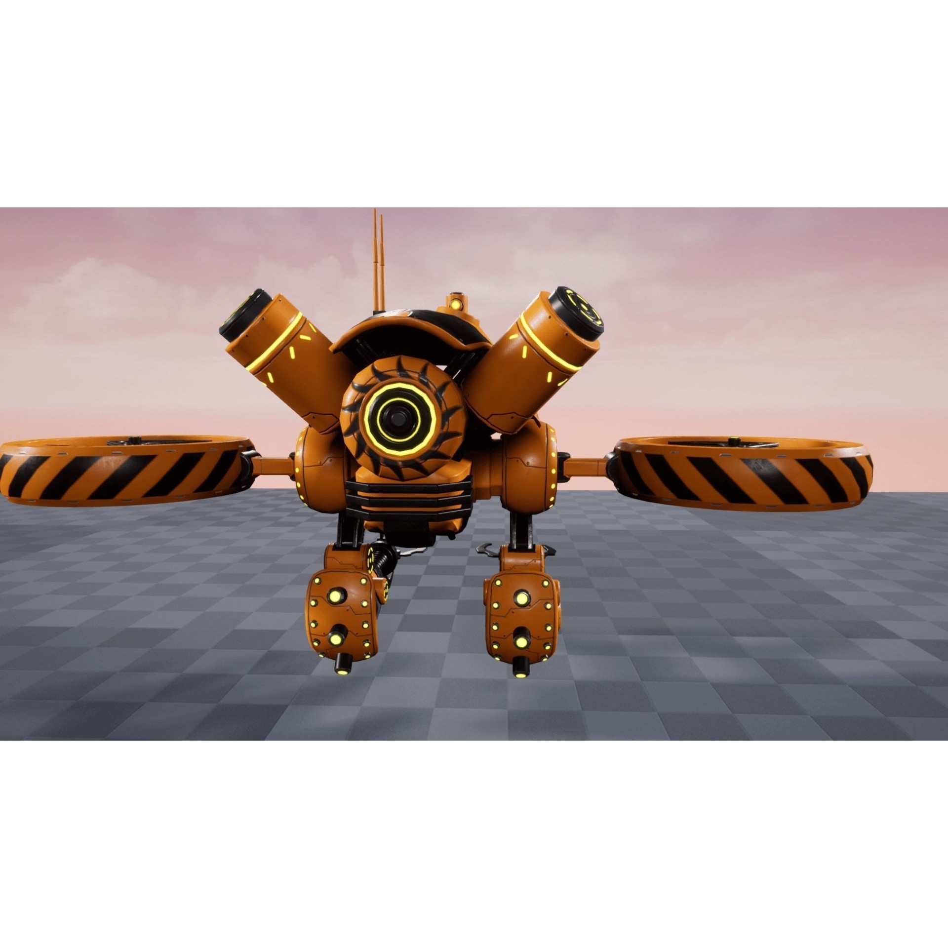 Sci-fi Drone 01 - Low-Poly Game-Ready 3D Model - View 10