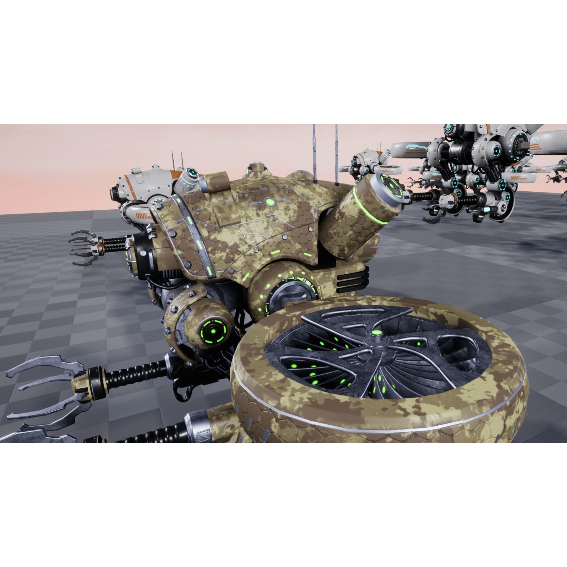 Sci-fi Drone 01 - Low-Poly Game-Ready 3D Model - View 11