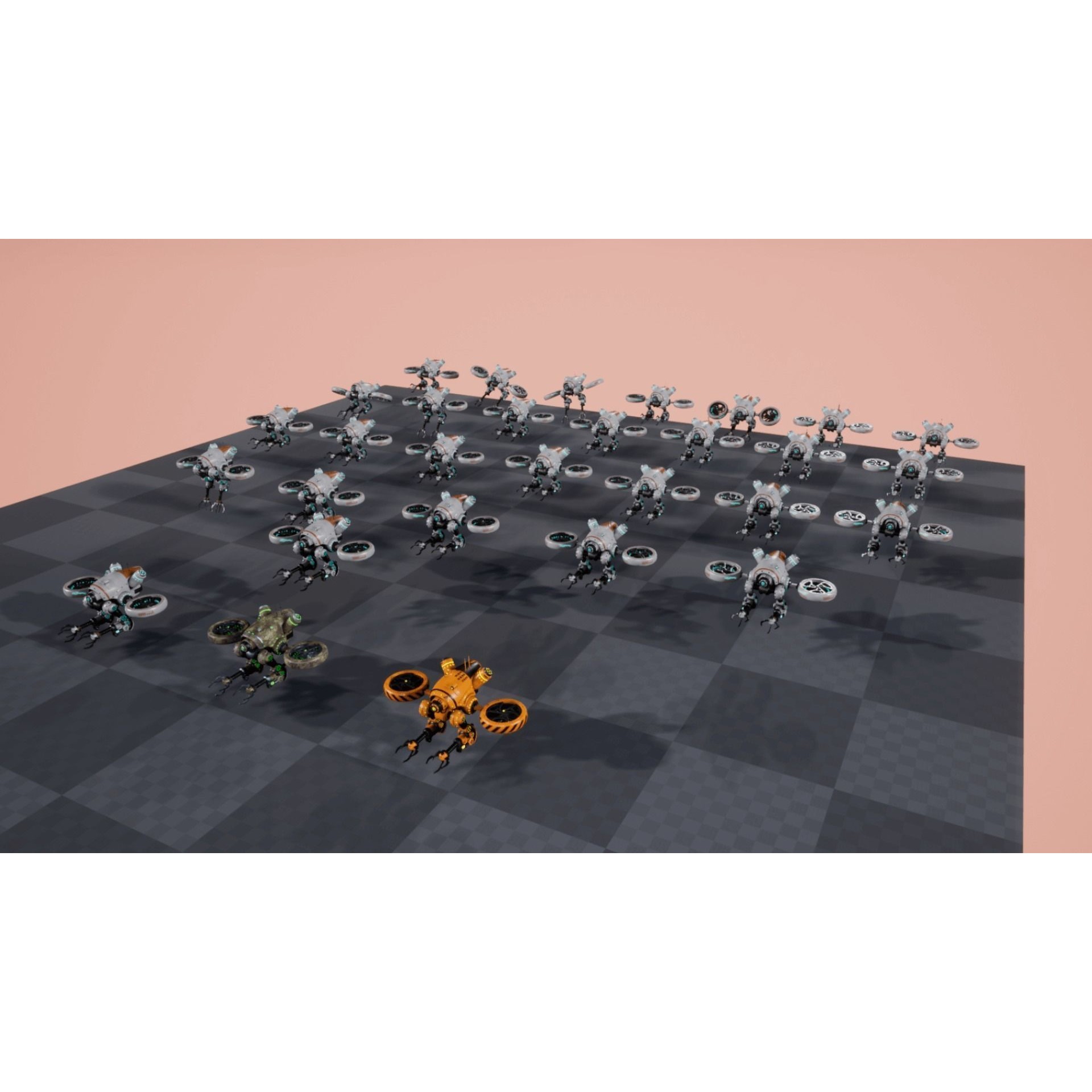Sci-fi Drone 01 - Low-Poly Game-Ready 3D Model - View 12