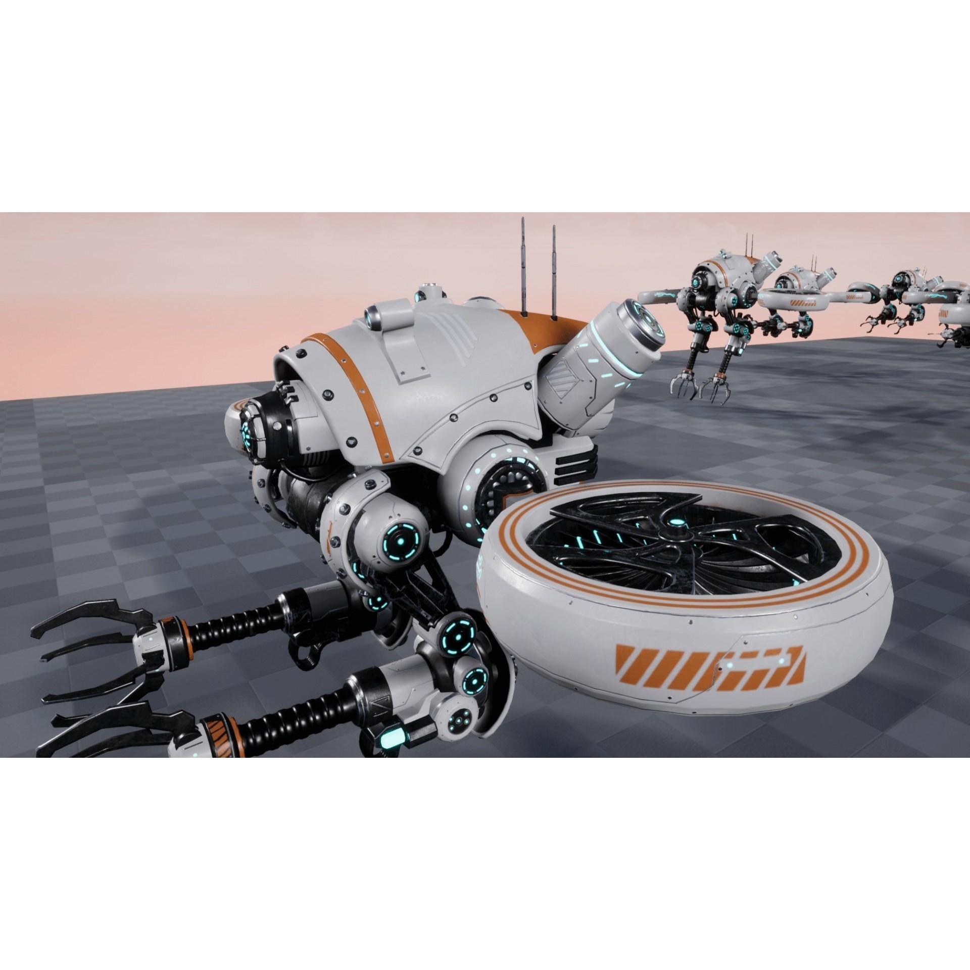 Sci-fi Drone 01 - Low-Poly Game-Ready 3D Model - View 13