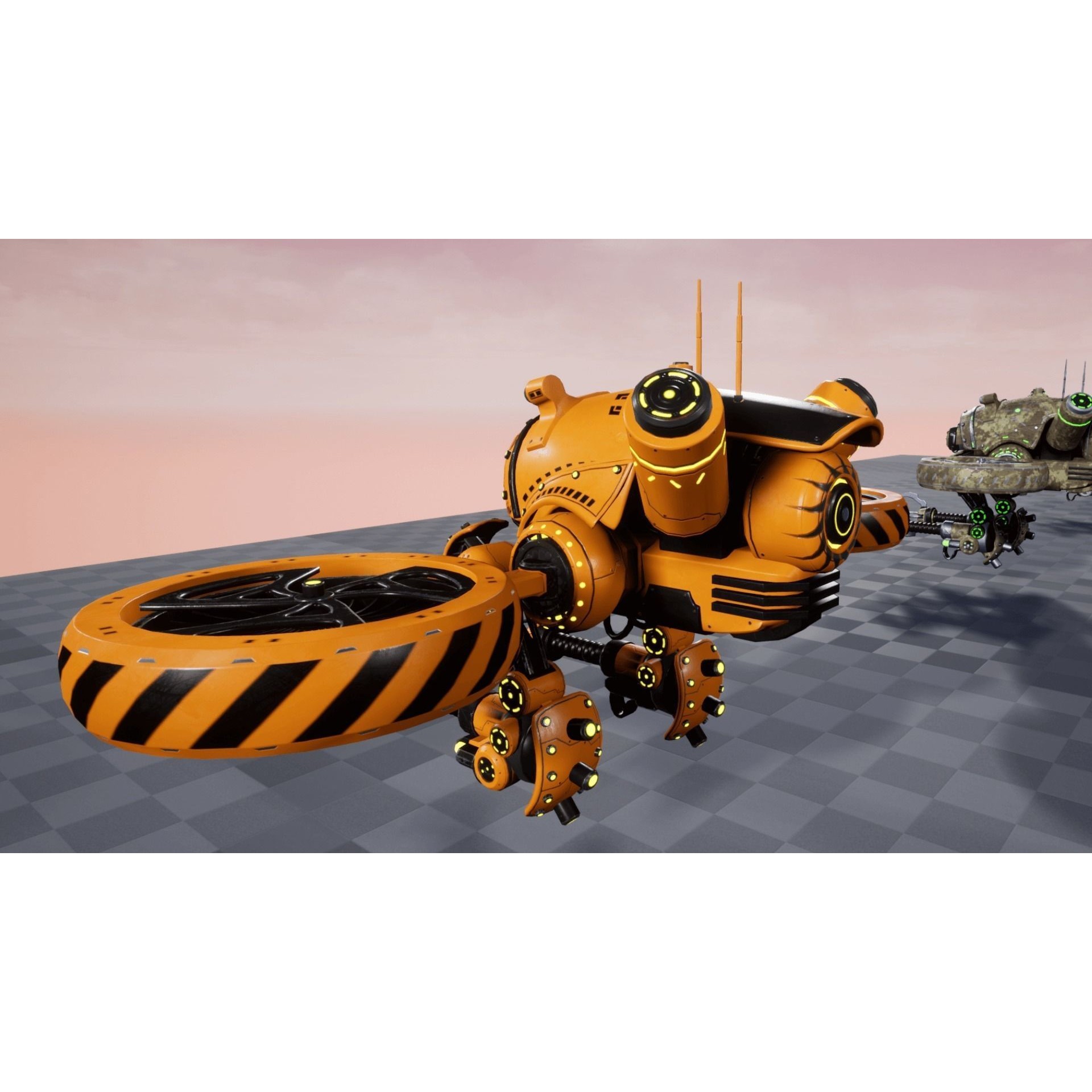 Sci-fi Drone 01 - Low-Poly Game-Ready 3D Model - View 15