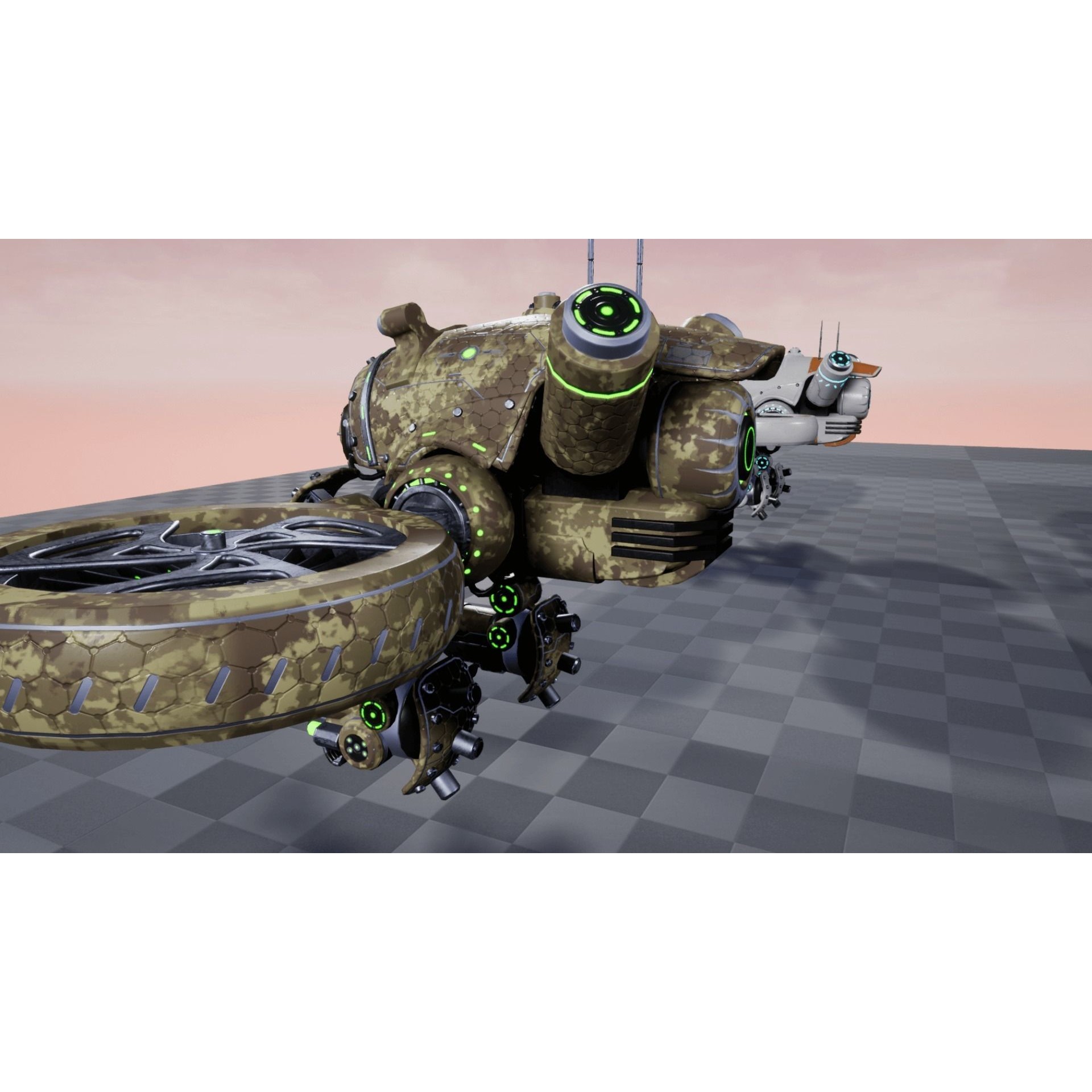 Sci-fi Drone 01 - Low-Poly Game-Ready 3D Model - View 17