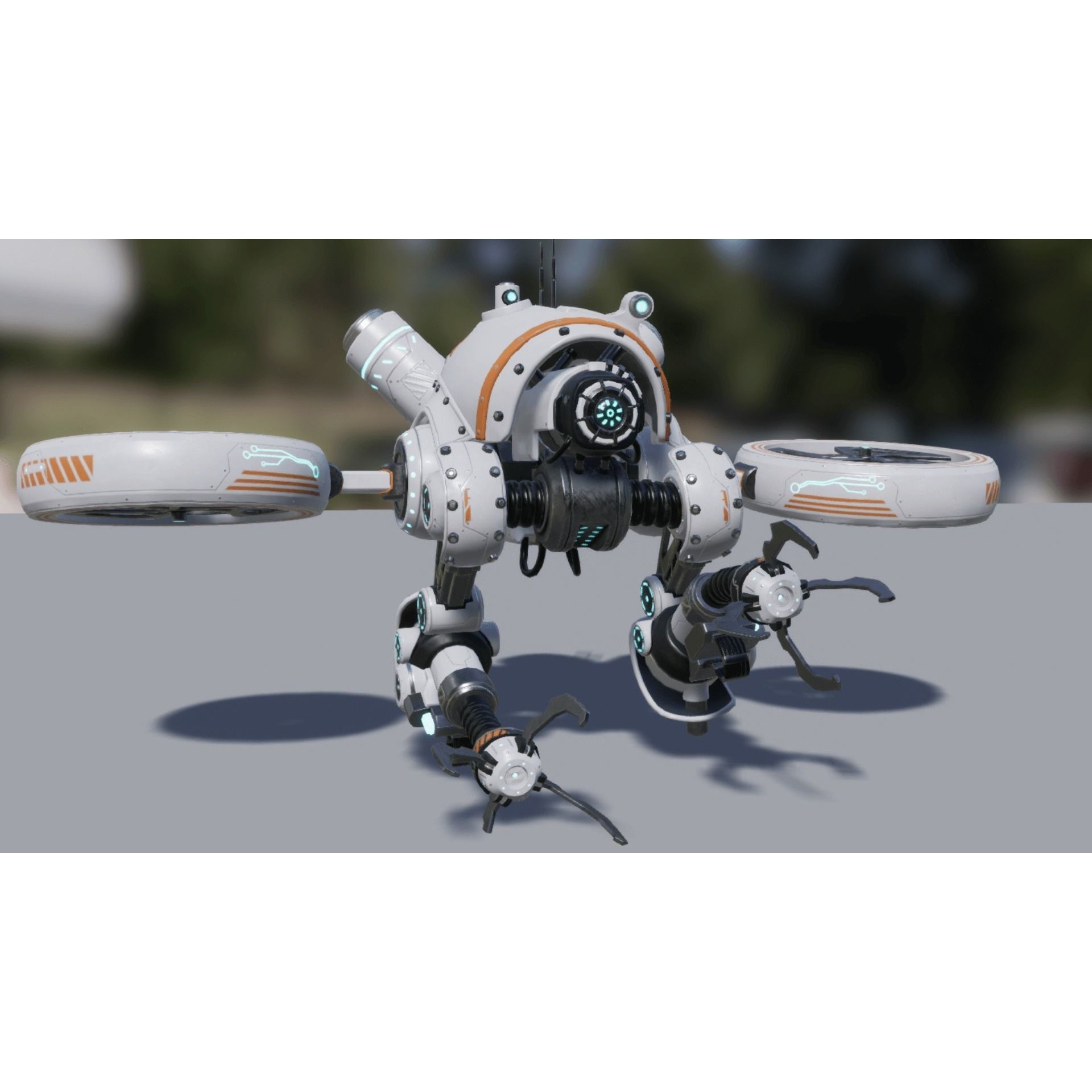 Sci-fi Drone 01 - Low-Poly Game-Ready 3D Model - View 21