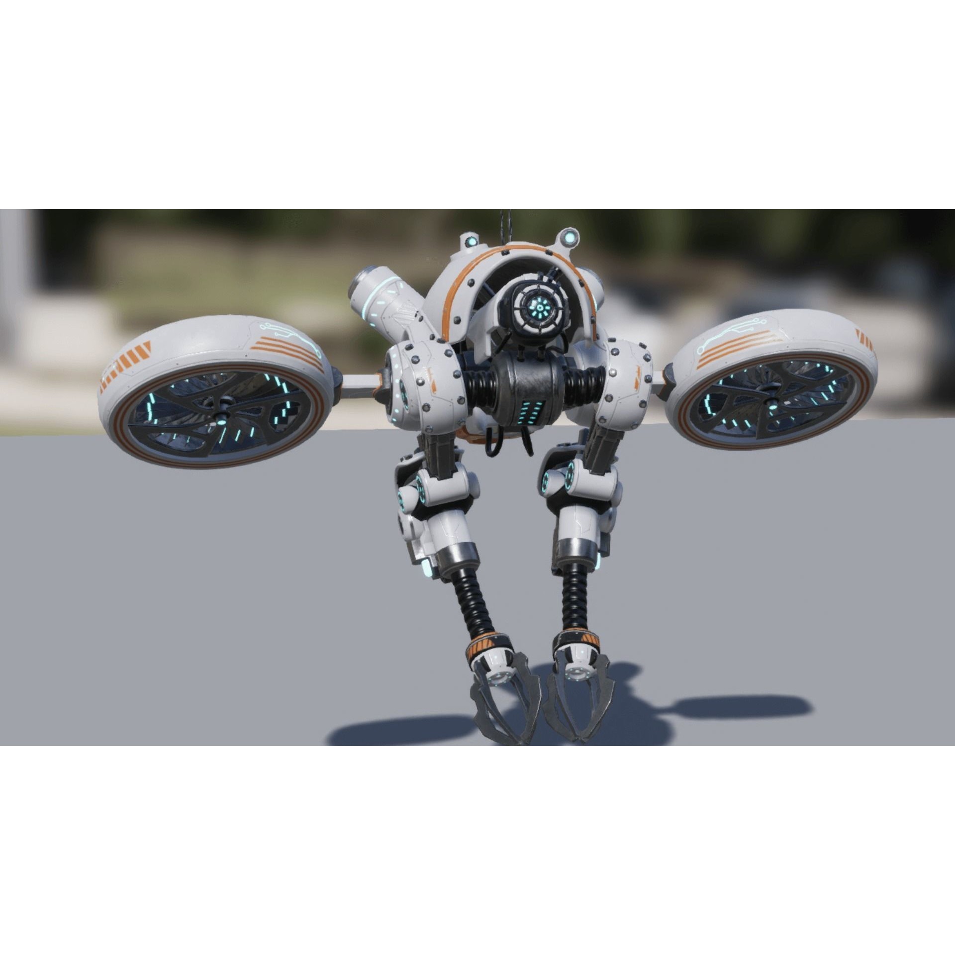 Sci-fi Drone 01 - Low-Poly Game-Ready 3D Model - View 22