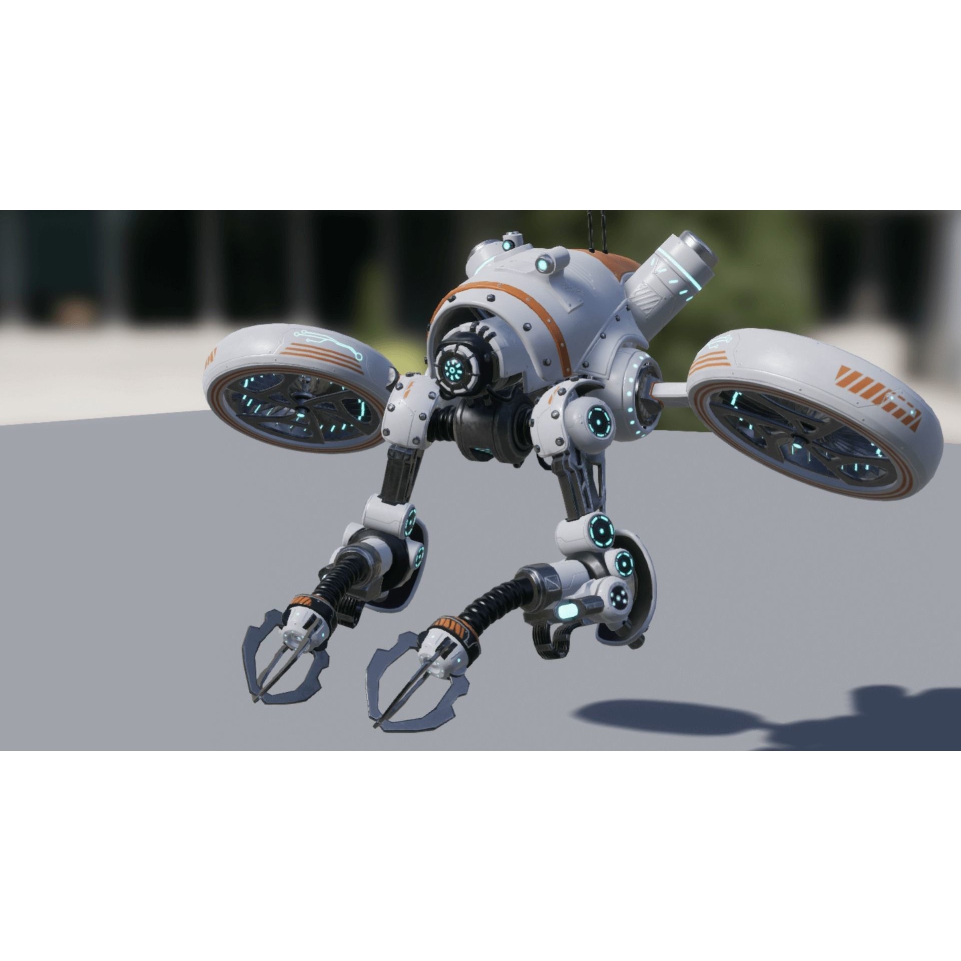 Sci-fi Drone 01 - Low-Poly Game-Ready 3D Model - View 23