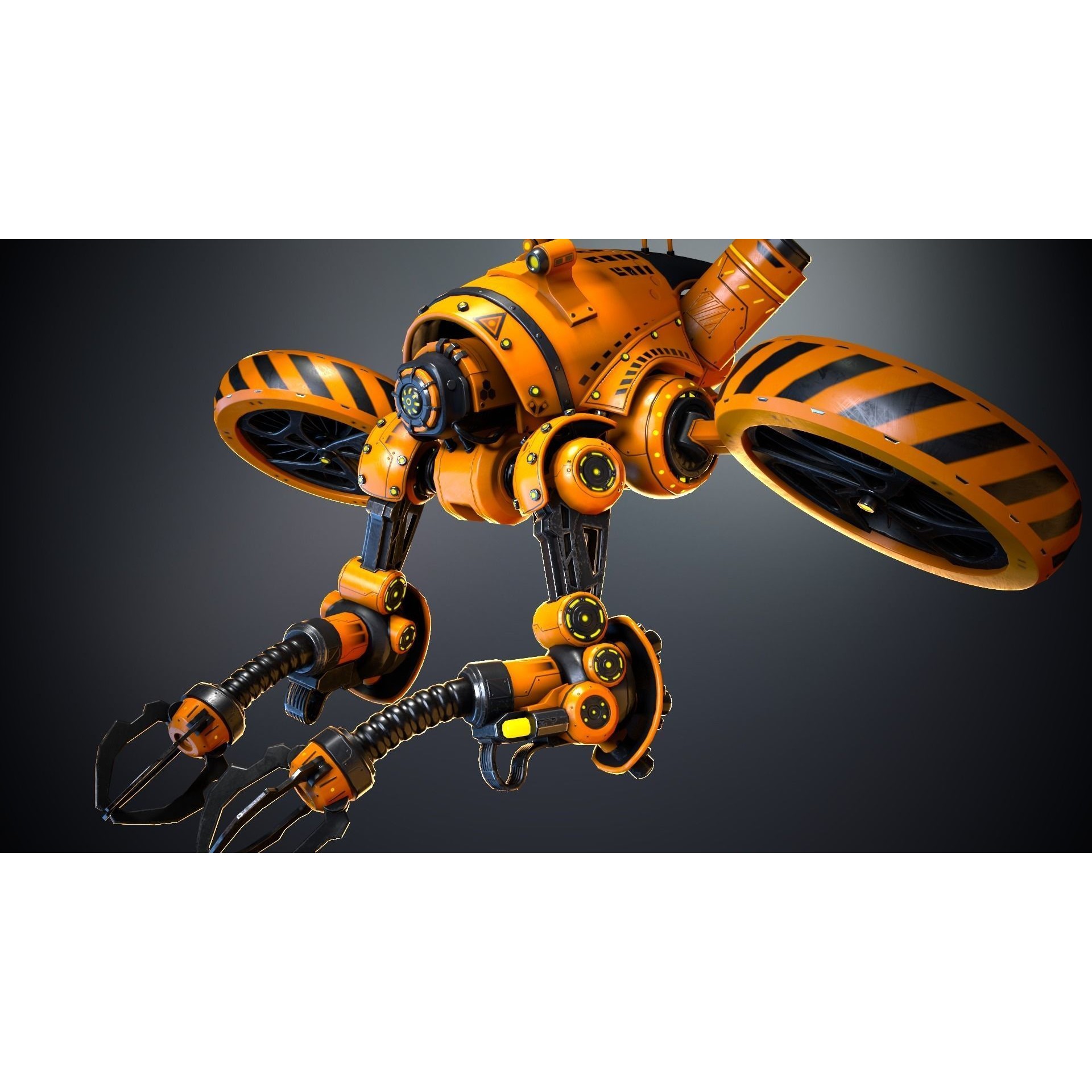 Sci-fi Drone 01 - Low-Poly Game-Ready 3D Model - View 5