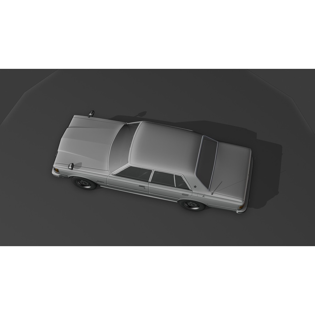 Toyota Crown 1979 3D Model – High Poly Rigged Vehicle, FBX & Blender - View 12