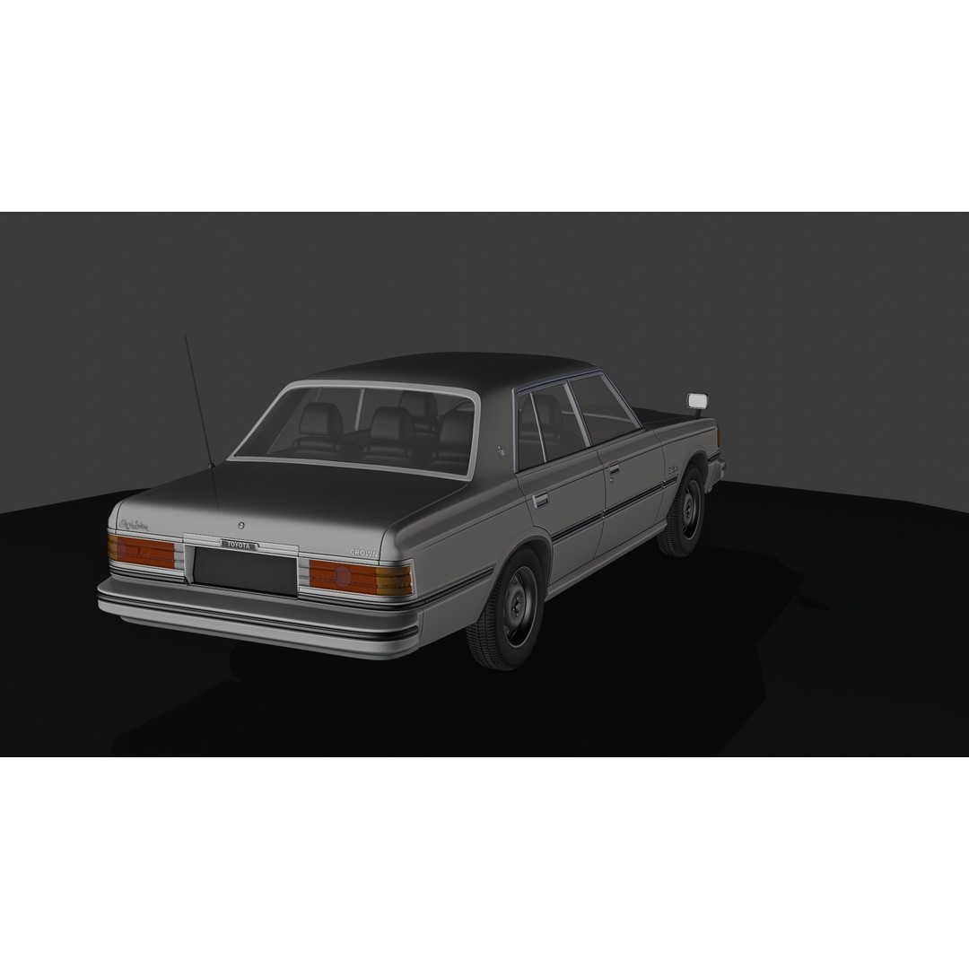 Toyota Crown 1979 3D Model – High Poly Rigged Vehicle, FBX & Blender - View 13