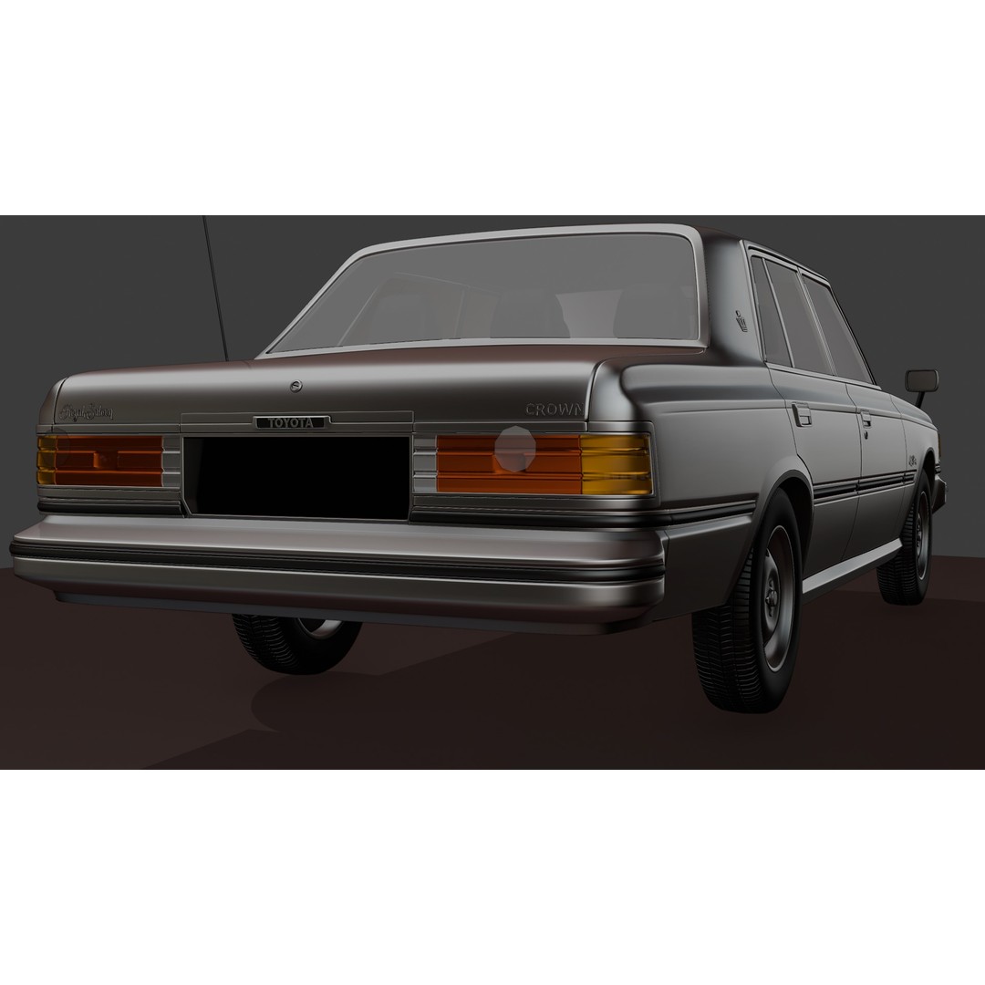 Toyota Crown 1979 3D Model – High Poly Rigged Vehicle, FBX & Blender - View 15