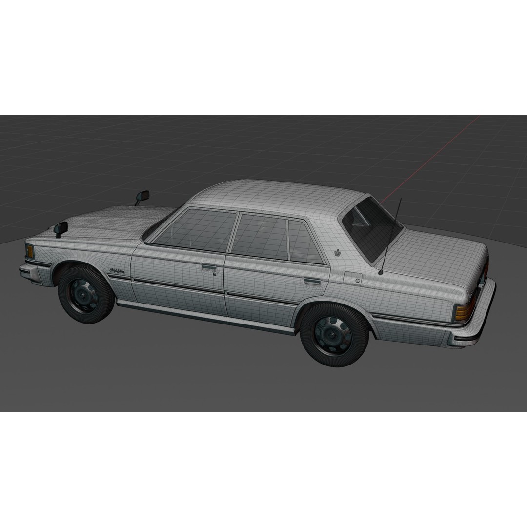 Toyota Crown 1979 3D Model – High Poly Rigged Vehicle, FBX & Blender - View 17
