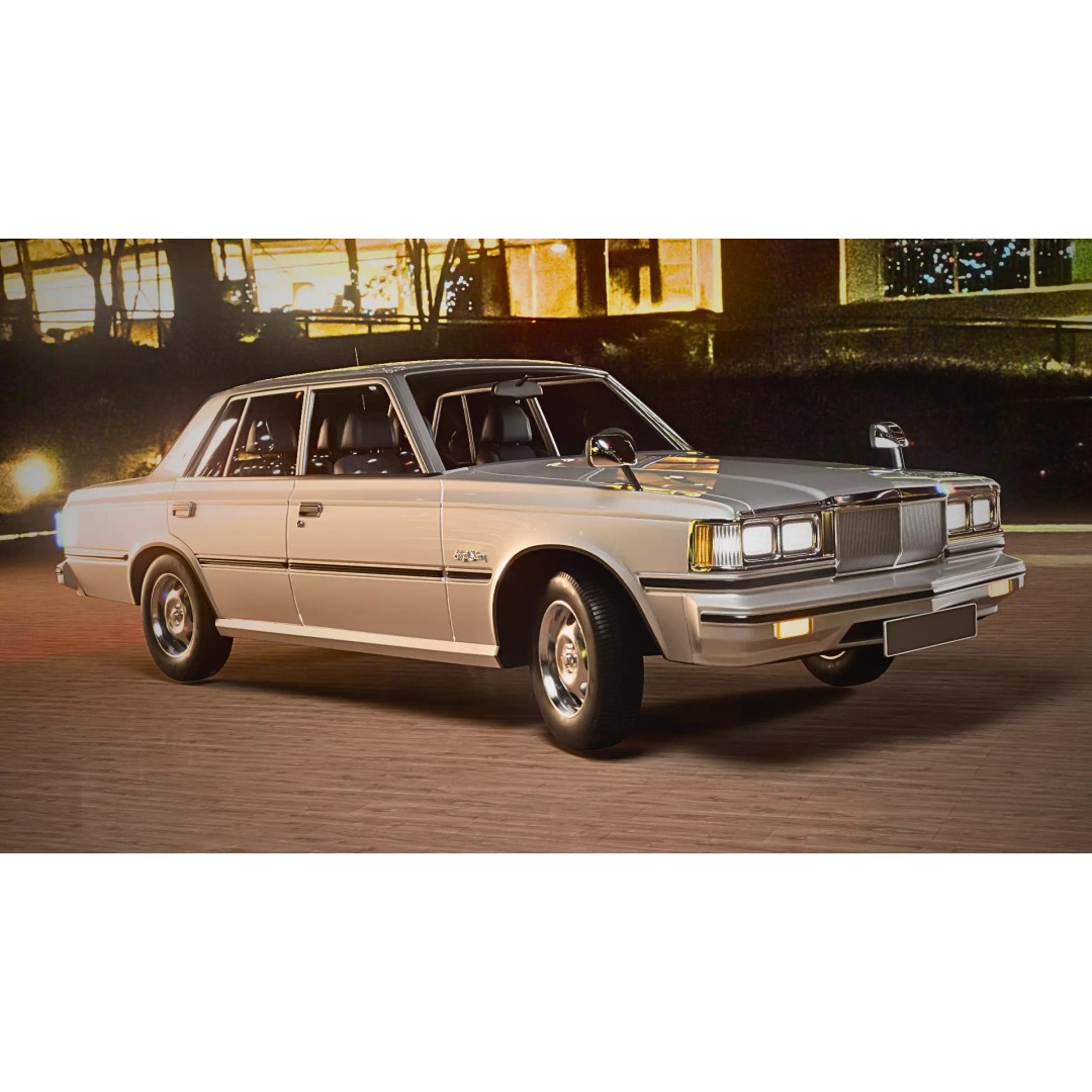 Toyota Crown 1979 3D Model – High Poly Rigged Vehicle, FBX & Blender - View 2
