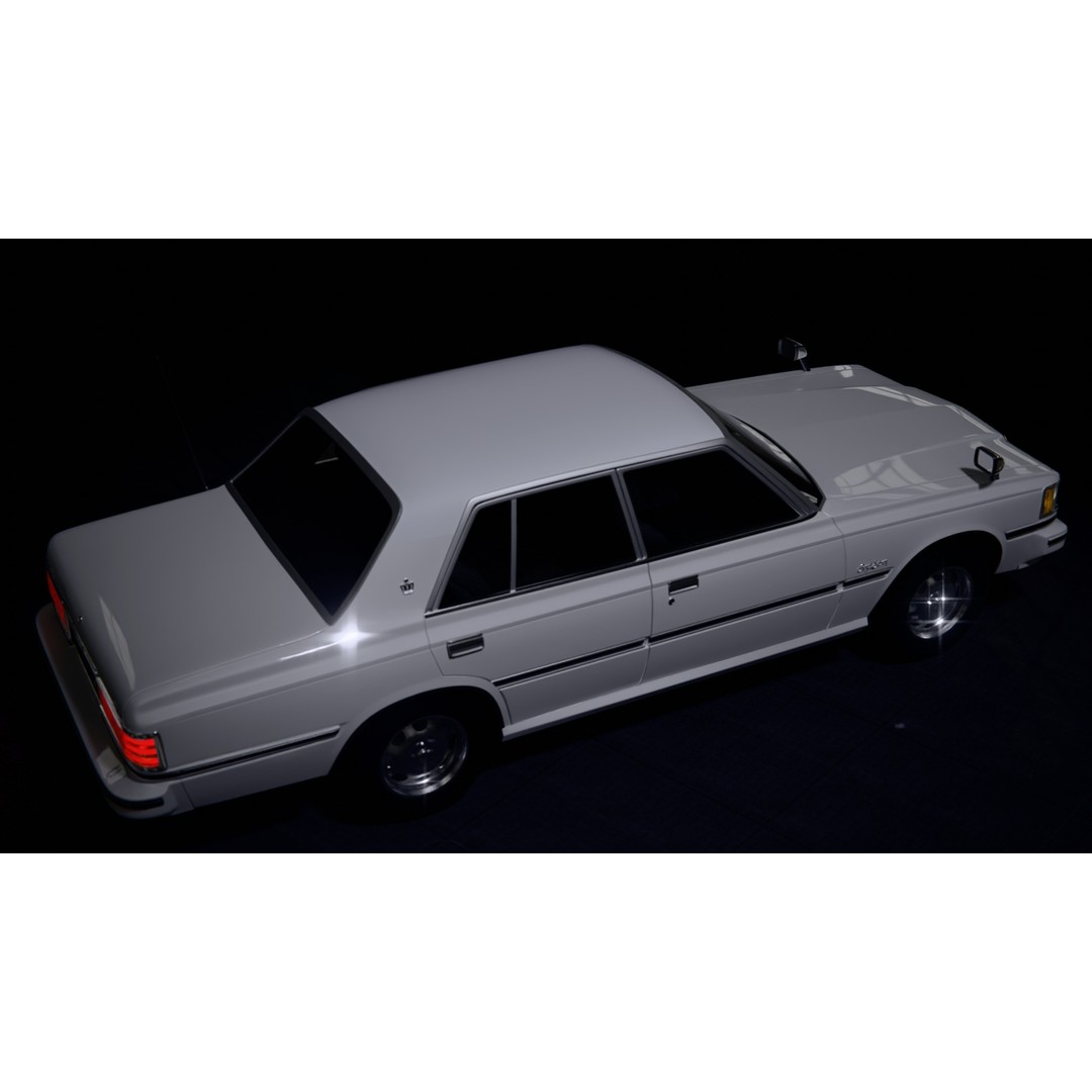 Toyota Crown 1979 3D Model – High Poly Rigged Vehicle, FBX & Blender - View 8