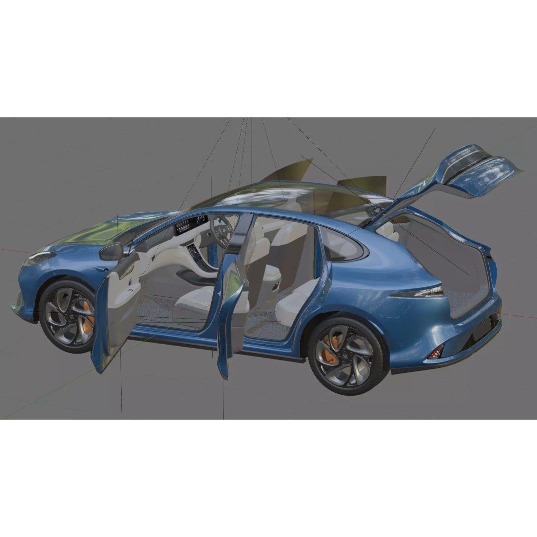 MG IM6 SUV 2026 3D Model – High Poly Realistic Vehicle with Interior - View 30