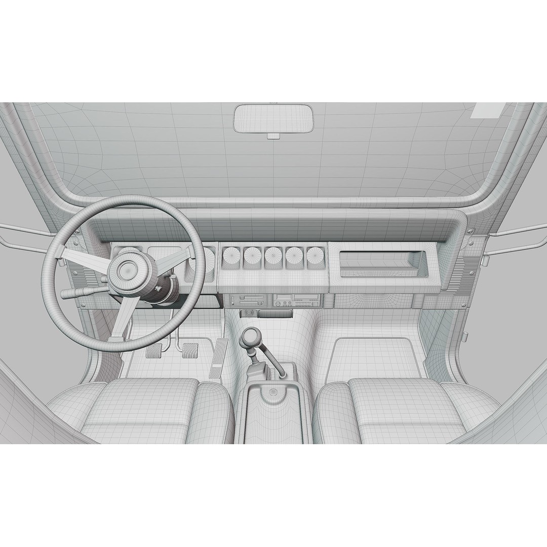 1987 Jeep Wrangler 3D Model – Custom High Poly Vehicle, FBX, Blender