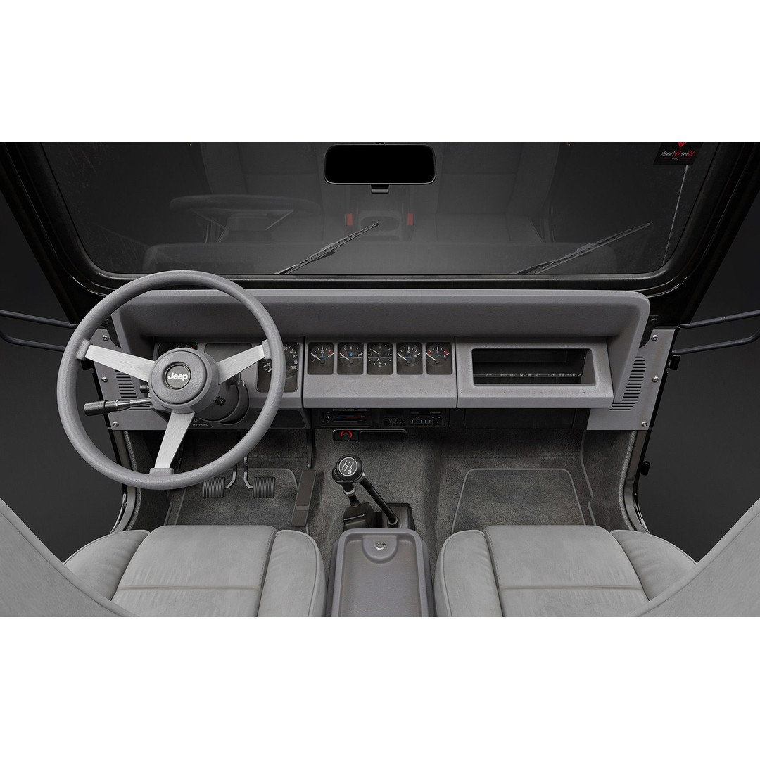 1987 Jeep Wrangler 3D Model – Custom High Poly Vehicle, FBX, Blender - View 9