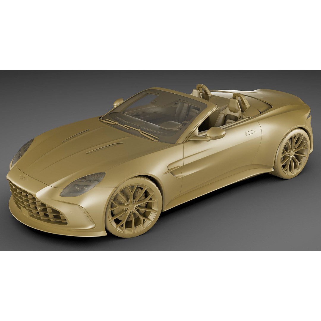 Aston Martin Vantage Roadster 2025 3D Model – High Poly Sport Car, FBX, OBJ, Blender - View 27