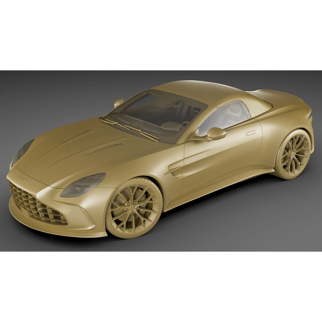 Aston Martin Vantage Roadster 2025 3D Model – High Poly Sport Car, FBX, OBJ, Blender - View 28
