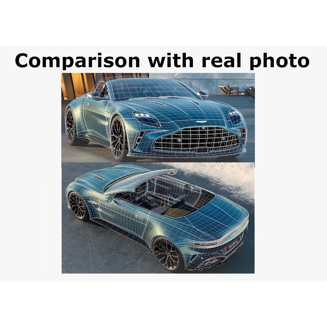 Aston Martin Vantage Roadster 2025 3D Model – High Poly Sport Car, FBX, OBJ, Blender - View 38