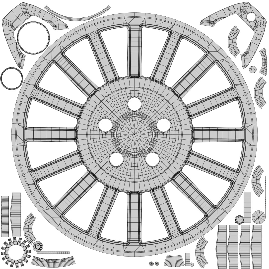 Offroad Car Wheel 3D Model – PBR Textured, FBX, Game-Ready
