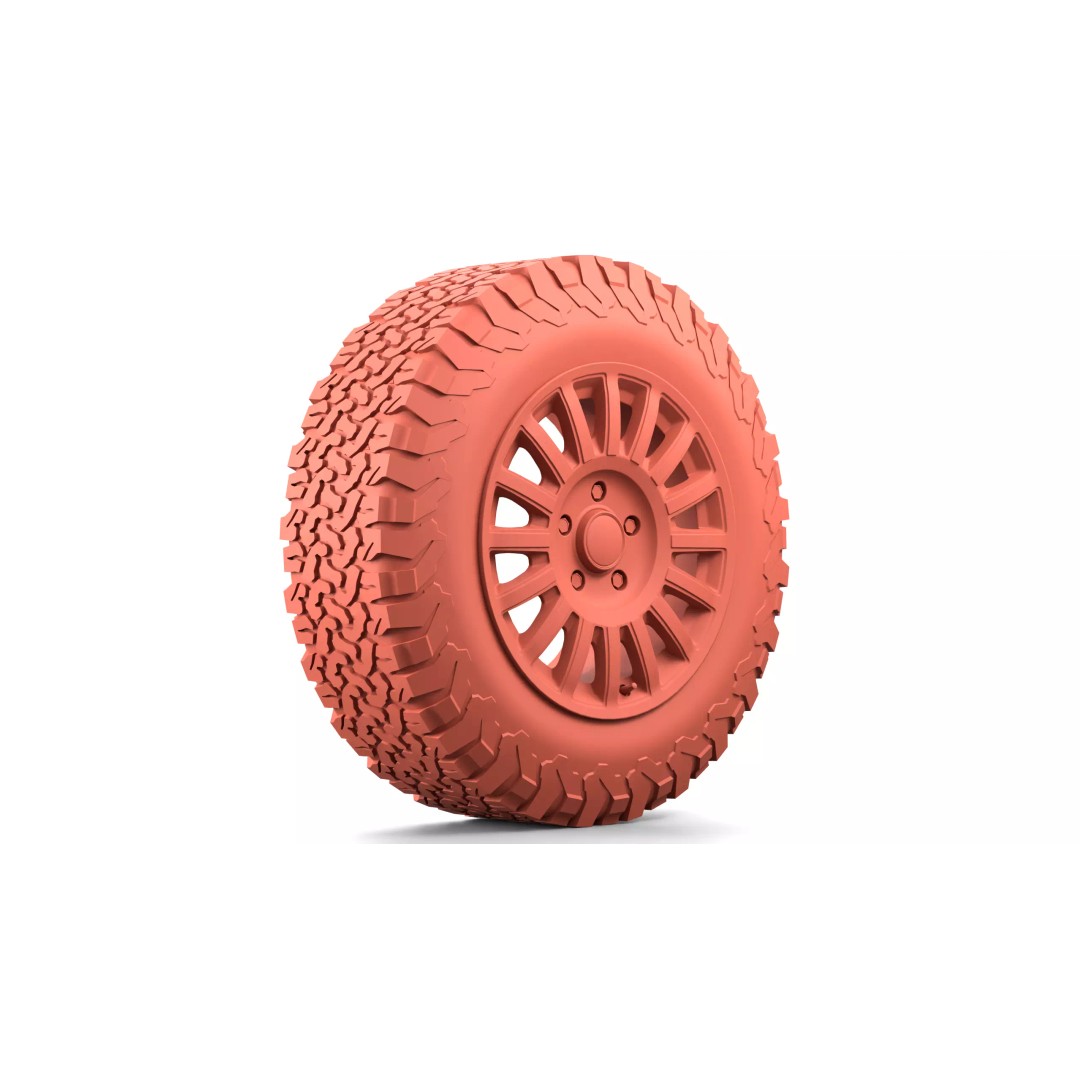 Offroad Car Wheel 3D Model – PBR Textured, FBX, Game-Ready - View 10
