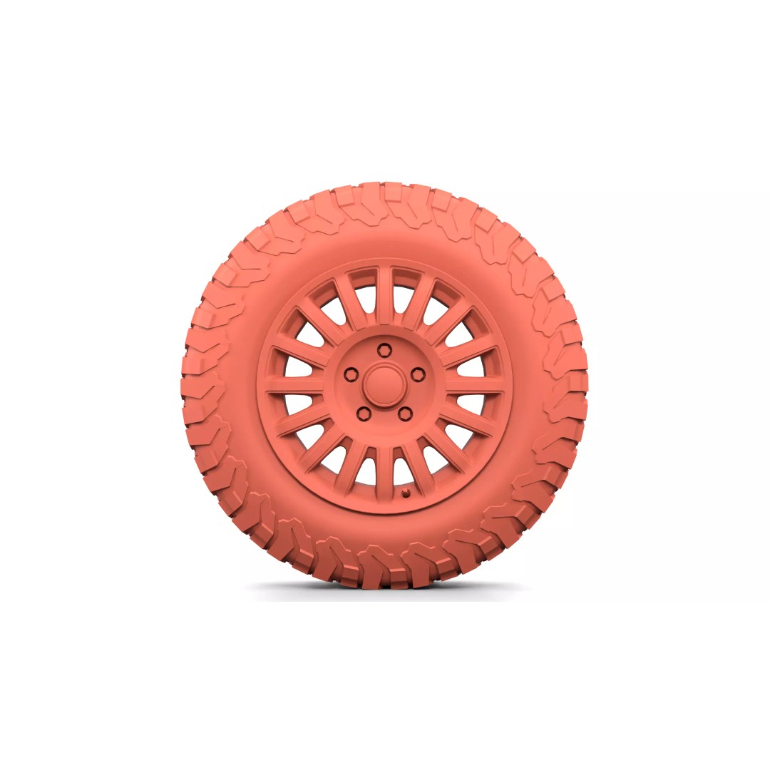 Offroad Car Wheel 3D Model – PBR Textured, FBX, Game-Ready - View 12