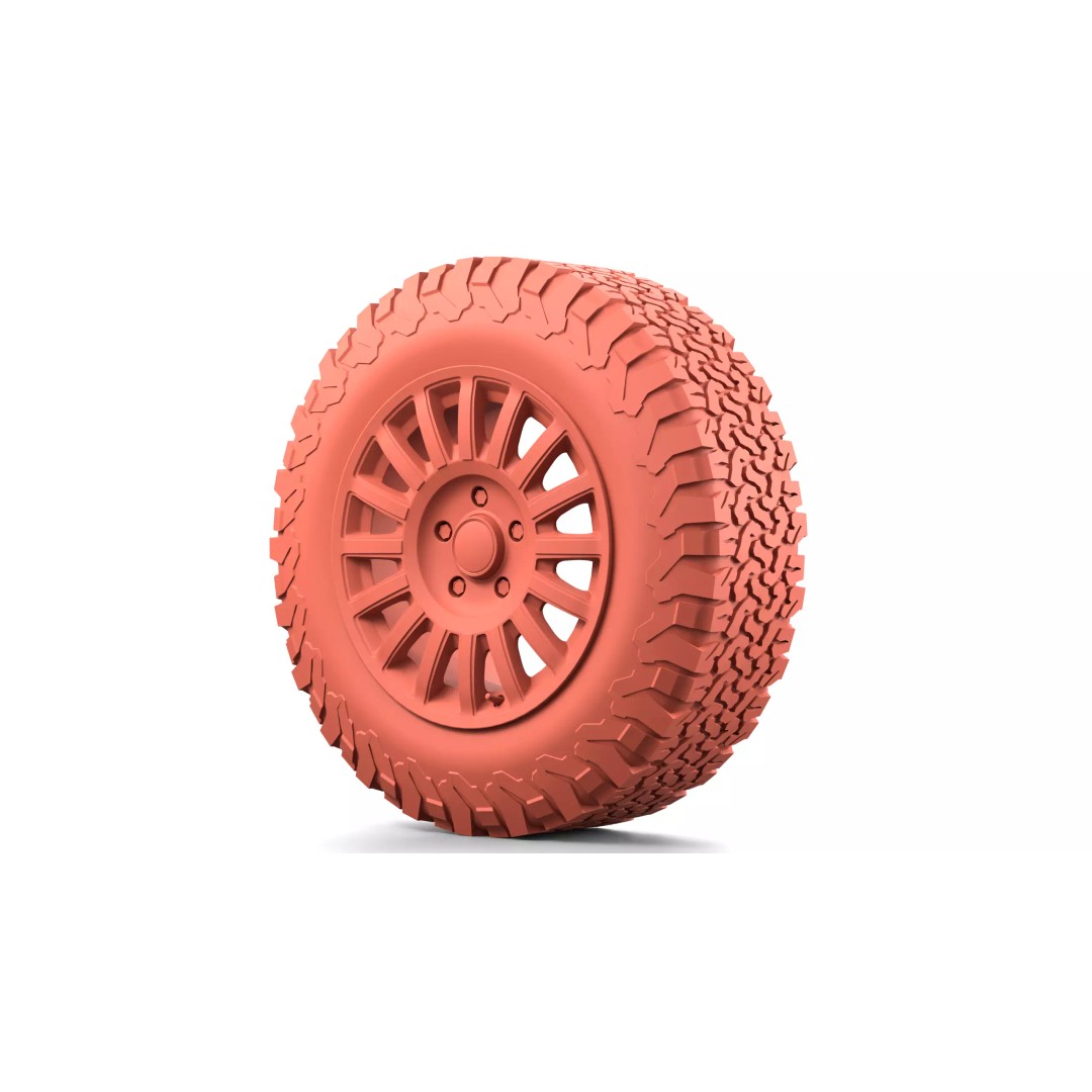 Offroad Car Wheel 3D Model – PBR Textured, FBX, Game-Ready - View 16