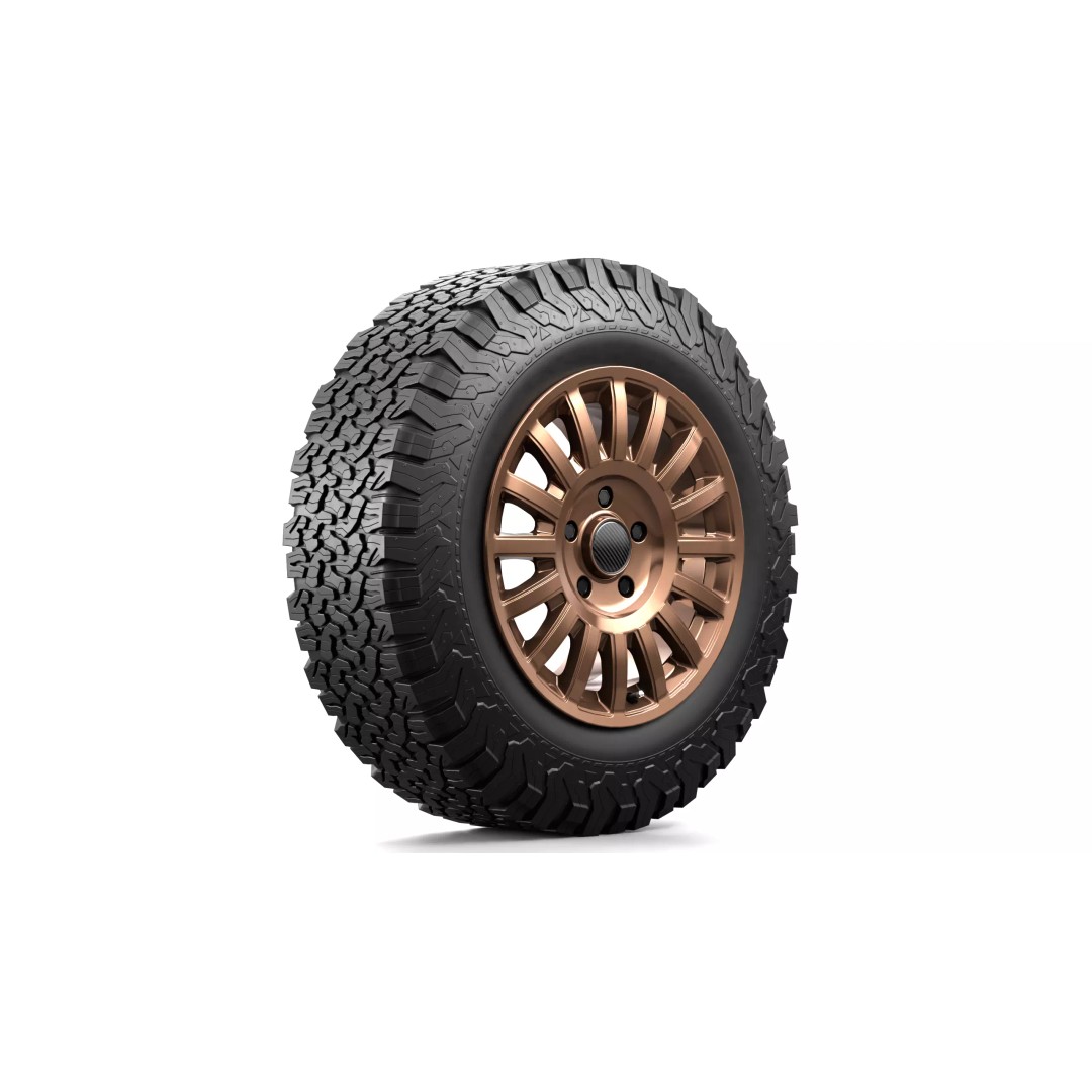 Offroad Car Wheel 3D Model – PBR Textured, FBX, Game-Ready - View 2