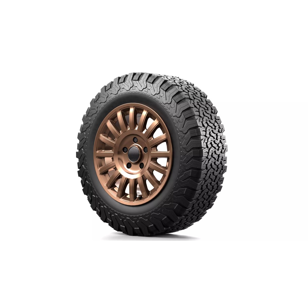 Offroad Car Wheel 3D Model – PBR Textured, FBX, Game-Ready - View 4