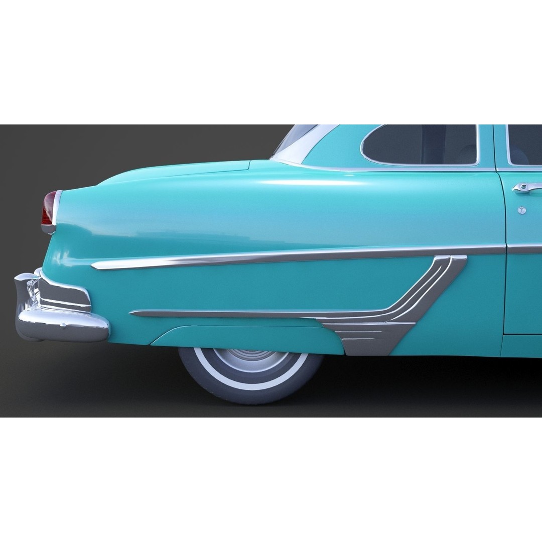 Hudson Hornet 3D Model – Antique 1954 Classic Car, FBX, OBJ - View 19