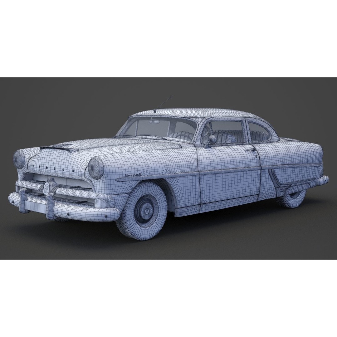 Hudson Hornet 3D Model – Antique 1954 Classic Car, FBX, OBJ - View 20
