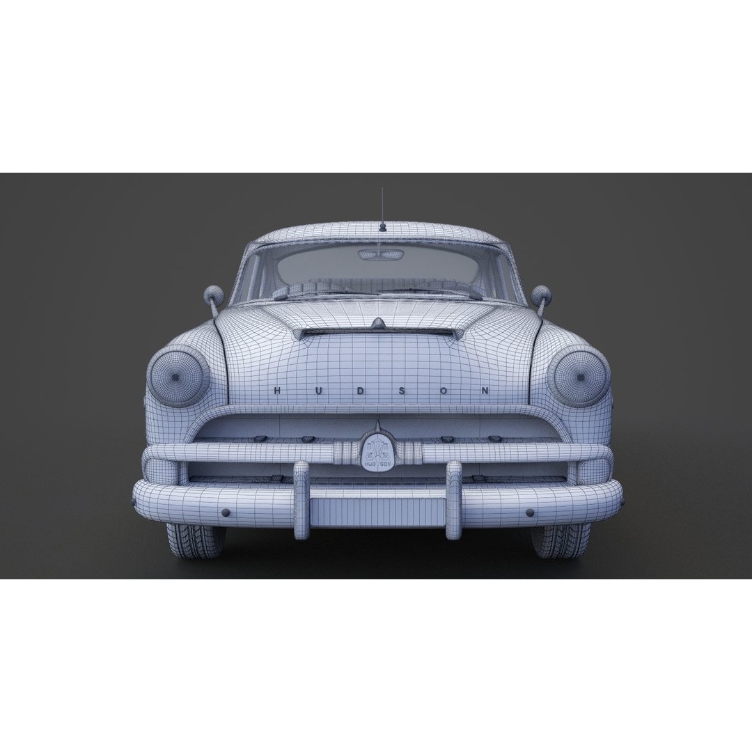 Hudson Hornet 3D Model – Antique 1954 Classic Car, FBX, OBJ - View 24