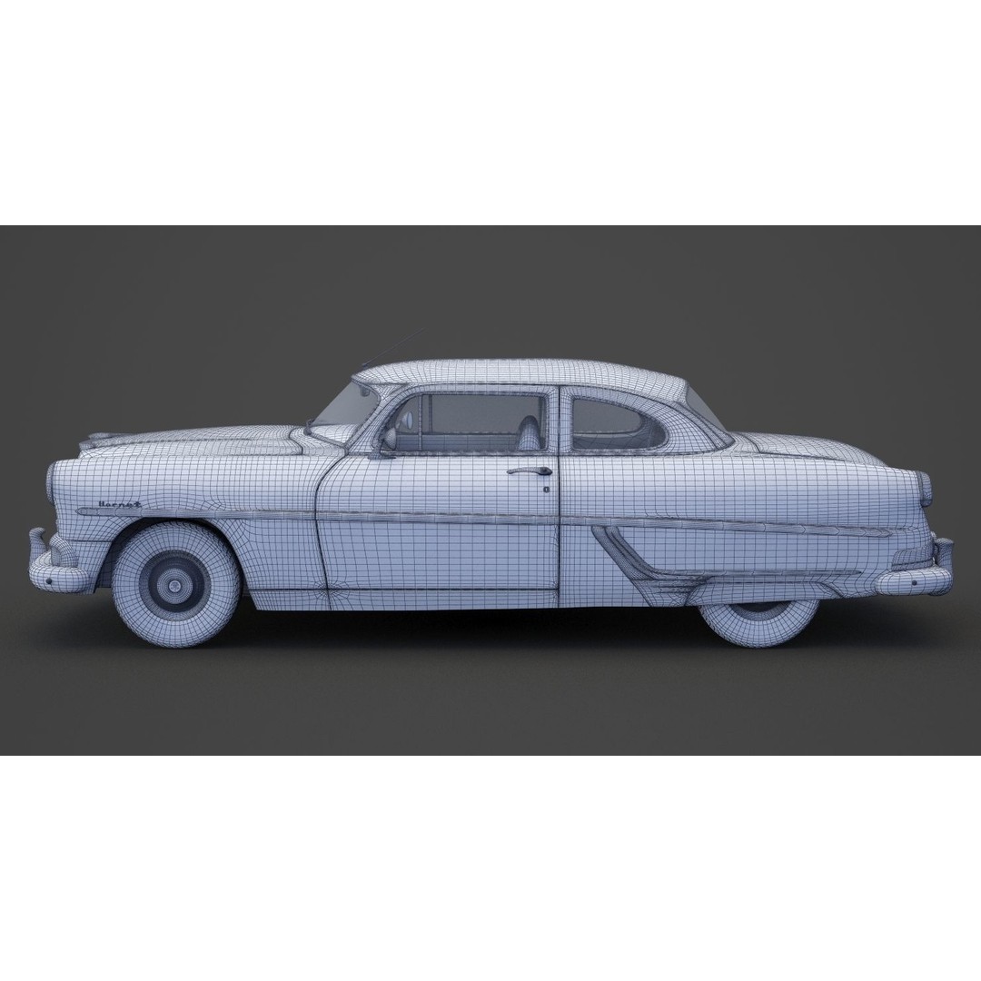 Hudson Hornet 3D Model – Antique 1954 Classic Car, FBX, OBJ - View 26