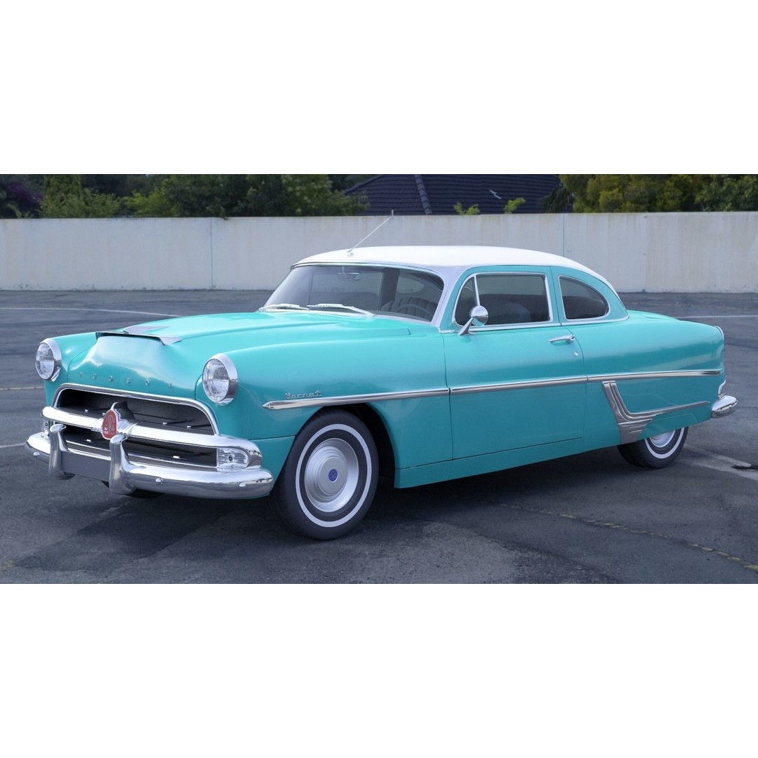 Hudson Hornet 3D Model – Antique 1954 Classic Car, FBX, OBJ - View 4